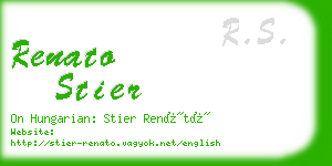 renato stier business card